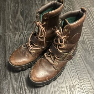 🍍 Polo Hayward Dark Brown Smooth Pull Up Boots🍍sz 10🍍I-2